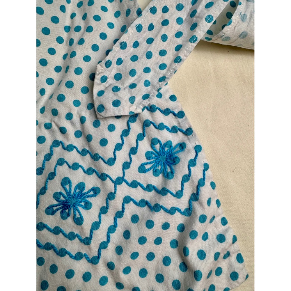 VTG Pinup Half Aprons 1950s Blue & Purple Gingham Pocket RikRack Retro Kitchen - Picture 11 of 12